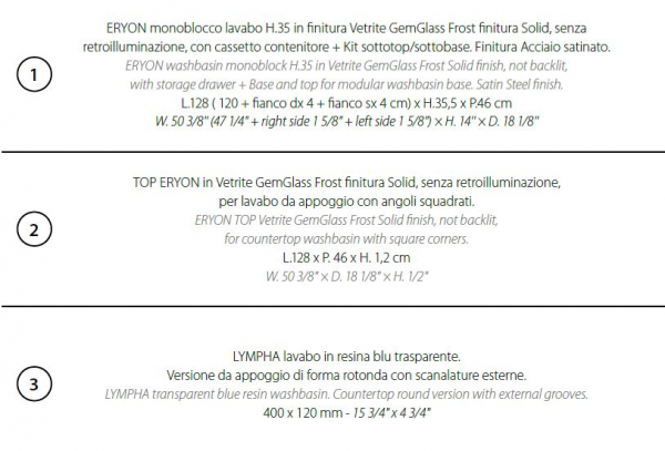 Sicis Elisyan Badmöbel Komposition Eryon 2 - exklusives Design aus Italien