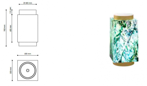 Sicis Elisyan Harmony Standwaschbecken Säulenwaschtisch - exklusives Design aus Italien