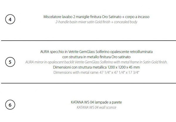 Sicis Elisyan Badmöbel Komposition Lunaris 3 - exklusives Design aus Italien