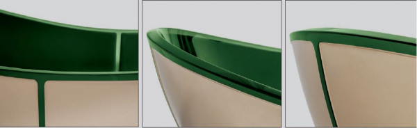 Sicis Elisyan Shellis Gold freistehende Badewanne - exklusives Design aus Italien