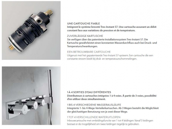 Tres Block System Duschset Duschkombination mit Handbrause 20735403, modernes Design für Ihr Badezimmer