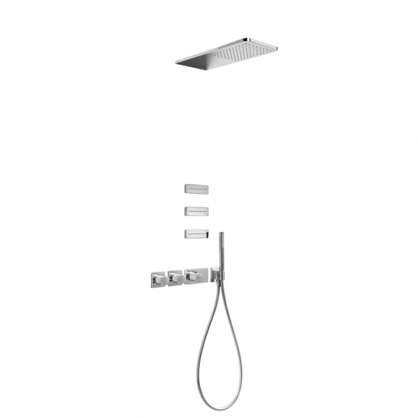 Tres Block System Duschset Duschkombination mit Handbrause 20725301/20735301, modernes Design für Ihr Badezimmer