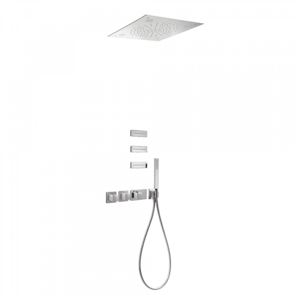 Tres Block System Duschset Duschkombination mit Handbrause 20725304, modernes Design für Ihr Badezimmer