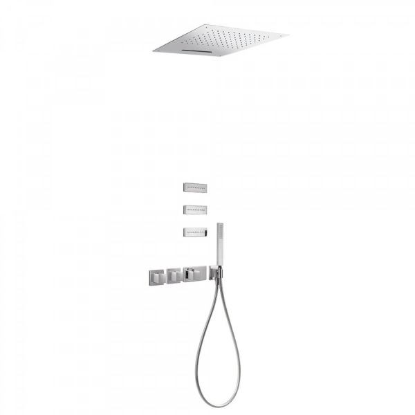 Tres Block System Duschset Duschkombination mit Handbrause 20725402, modernes Design für Ihr Badezimmer