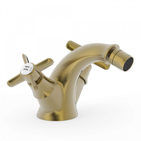 Tres-Clasic Bidet-Armatur Wasserhahn 24212101 Chrom/Stahl/Gold/Messing, exklusives Design für Ihr Badezimmer