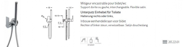 Tres Loft-Tres Toilettendusche Handbrause für WC 20522301, modernes Design für Ihr Badezimmer