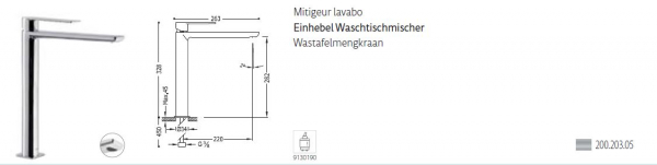 Tres Loft-Tres Waschtischmischer Wasserhahn 20020306/5, modernes Design für Ihr Badezimmer