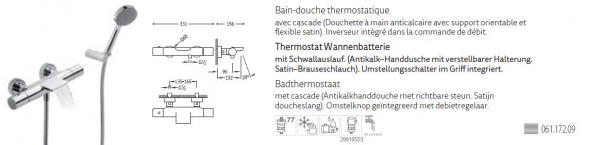 Tres Max-Tres Badewannen-Armatur Wannen-Batterie mit Handbrause 06117209, modernes Design für Ihr Badezimmer