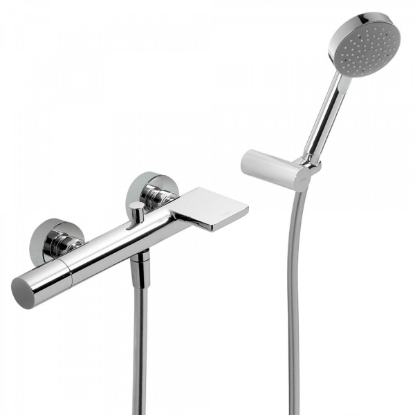Tres Max-Tres Badewannenarmatur mit Schwallauslauf und Handdusche 06117001, modernes Design für Ihr Badezimmer