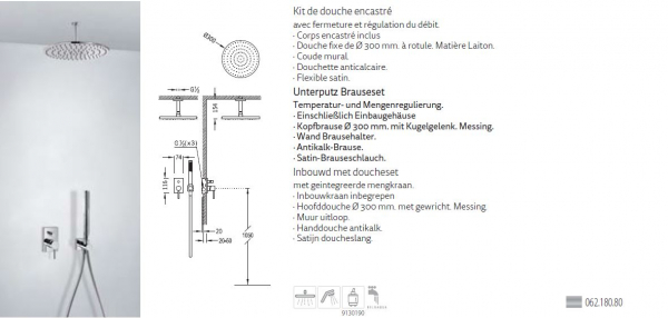 Tres Max-Tres Duschset Duschkombination Brauseset 06218080, modernes Design für Ihr Badezimmer