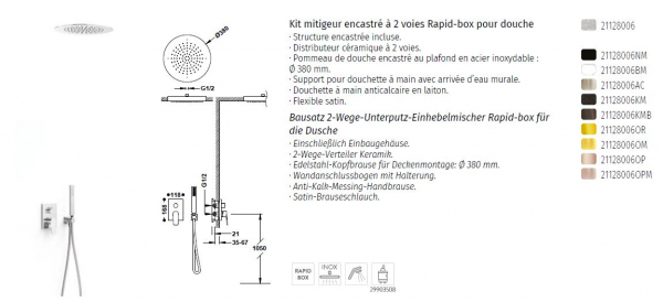 Tres Project-Tres Duschset Bausatz für Dusche mit Rapid-box 21128006