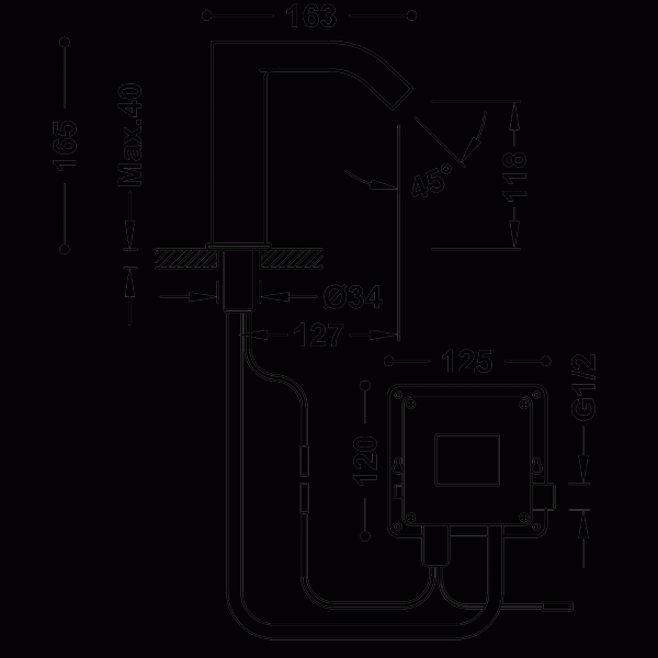 Tres elektronischer Wasserhahn Tempo standard Anti-Covid Waschbeckenarmatur 39210305