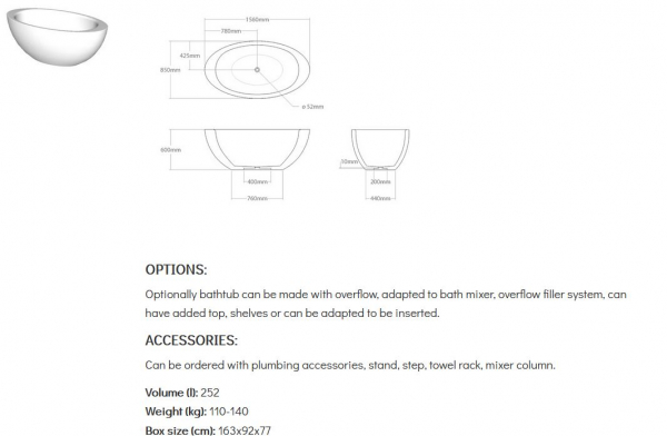 Unique Wood Design Holzbadewanne Baula Nr. 1 freistehende Badewanne aus Holz UWD