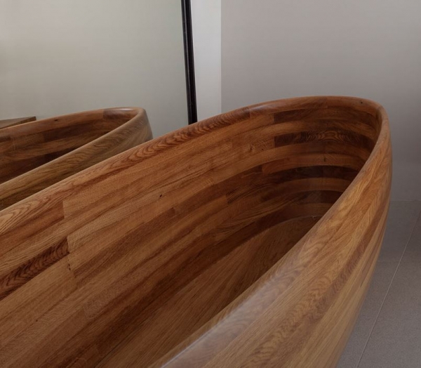 Unique Wood Design Holzbadewanne Madra freistehende Badewanne aus Holz UWD