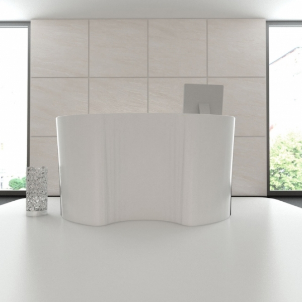 ZAD Italy Adamantx® Vanity Desk Empfangstisch, Informationstisch, Rezeption, Theke, Stehtisch, italienisches Luxus-Design für Ihre Kunden