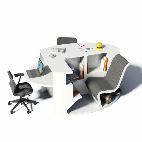 ZAD Italy Adamantx® 2LS Station, exklusiver Arbeitsplatz Home Office, italienisches Luxus-Design für Ihr Zuhause