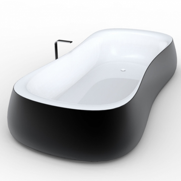 ZAD Italy Rounded Adamantx® freistehende ergonomische Badewanne, italienisches Luxus-Design für Ihr Traumbad