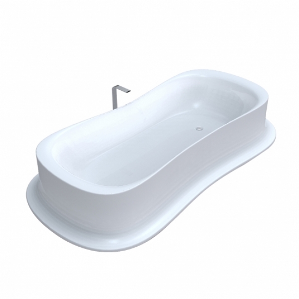 ZAD Italy Vulcano Adamantx® freistehende ergonomische Badewanne, italienisches Luxus-Design für Ihr Traumbad