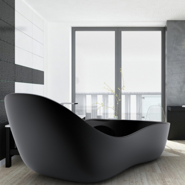 ZAD Italy Adamantx® freistehende ergonomische Badewanne Wave, italienisches Luxus-Design für Ihr Traumbad