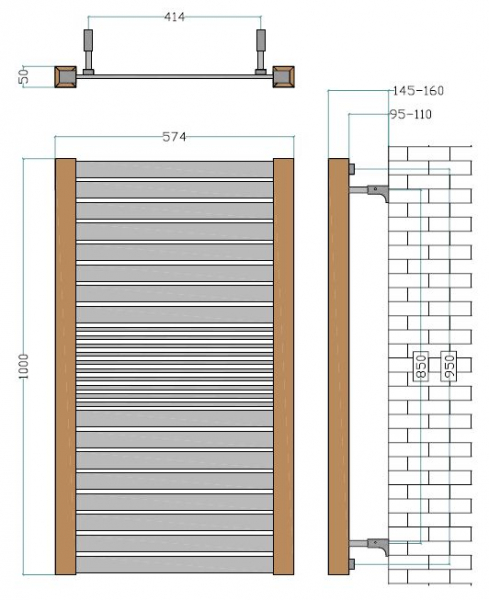 Edelstahl-Heizkörper Palma von accuro-korle Design