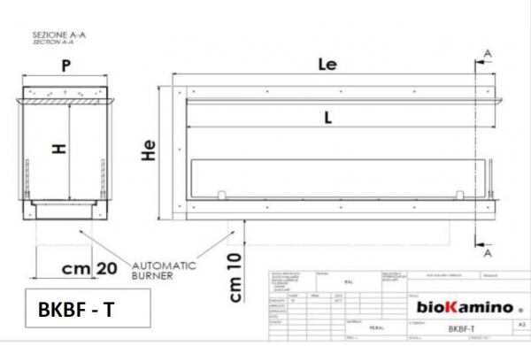 bioKamino Bio-Ethanol-Kamin BKBF-T dreiseitig offen Raumteiler