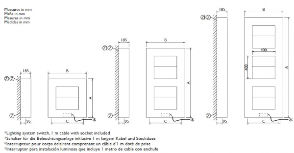 Deltacalor Cube 680 x 680 Designheizkörper mit 1 Ablage-Fach