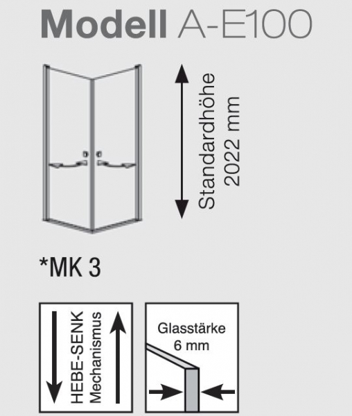 GEO Eckeinstieg Eckdusche A-E100 maw flex