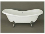 Börsting Nostalgie-Badewanne Mineralguss Marie 2020 mit 2 hohen Rückenlehnen freistehend, Luxus-Design für Ihr Traumbad