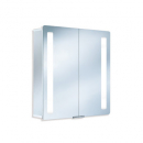 HSK ALU-Spiegelschrank ASP Softcube LED Aluminium mit Doppelspiegeltüren 750 x 750