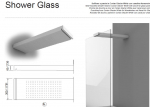 Moma Design Shower Glass Duschpaneel mit Glaskanal Regendusche Corian Glacier White