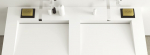 Moma Design Slim D System Waschtischplatte Top mit Waschbecken White Stonage