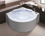 Rubicer Whirlpool-Badewanne Emotions mit Hydromassage exklusive Acrylwanne-Eckwanne Spabereich rund