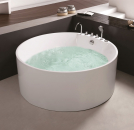 Rubicer Whirlpool-Badewanne New Full Moon mit Hydromassage exklusive runde Acrylwanne