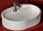 The.Artceram Brera Aufsatzwaschbecken oval mit Hahnloch in vielen Farben