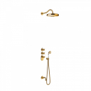 Tres-Clasic Badewannen-Armatur mit Dusche und Handbrause 24235301 Chrom/Stahl/Gold/Messing, exklusives Design für Ihr Badezimmer