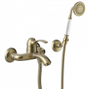 Tres-Clasic Badewannen-Armatur mit Handbrause 24217001 Chrom/Stahl/Gold/Messing, exklusives Design für Ihr Badezimmer