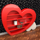 ZAD Italy Adamantx® Cuore Herz Design-Bücherregal, Wandregal, italienisches Luxus-Design für Ihr Zuhause